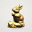 Chinese Horoscope04-01.png Free 3D file Chinese Horoscope 04 Rabbit・Design to download and 3D print