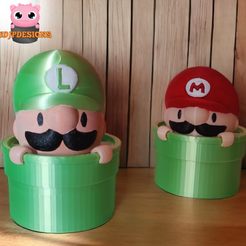 Untitled.png Super Mario & Luigi in a Tower / Bucket ( Desk Organizer )