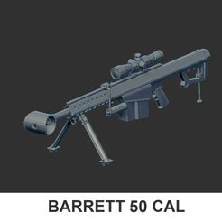 BARRETT 50 CAL Archivo STL arma BARRETT 50CAL・Plan imprimible en 3D para descargar, minirama