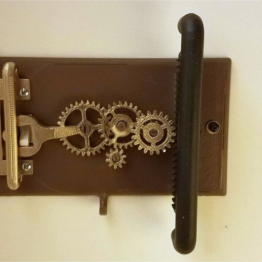 Steam Punk Rear Back Rack Free 3D file steampunk gear rack and pinion light switch・3D print ...