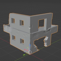 Buildingpic1.png Free STL file Table top Ruin Building 01・3D print model to download