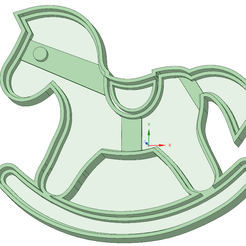 Caballito.png STL-Datei Rocking horse cookie cutter・Modell zum Herunterladen und 3D-Drucken