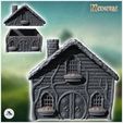 2.jpg Hobbit house with round door and upstairs window (17) - Medieval Middle Earth Age 28mm 15mm RPG Shire
