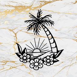 Sin-título.jpg palm tree mural wall decoration realistic art