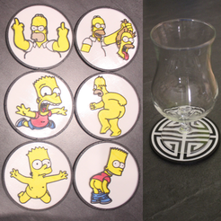 1111111111.png Datei STL 6 Coaster Simpson 2 Hard・Design für 3D-Drucker zum herunterladen