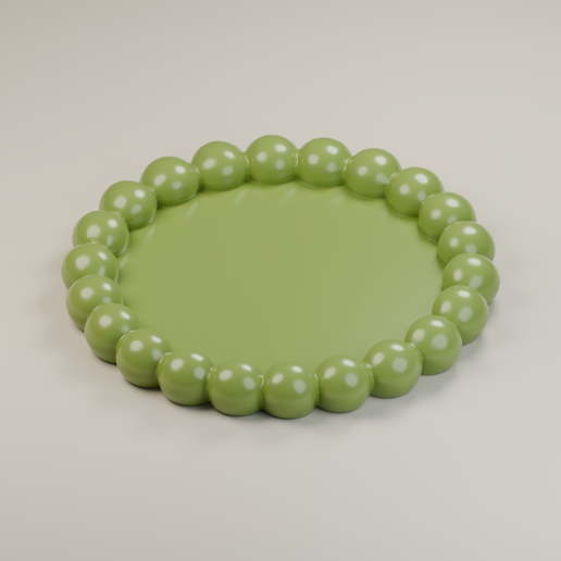 Beaded Round Coaster & Decorative Tray