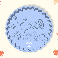 Con-amor1.png Archivo STL Cortador de Galletas-Frases- Celebraciones- Con amor・Diseño imprimible en 3D para descargar