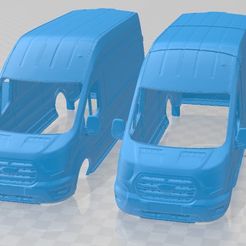 Ford-Transit-Van-L3H3-Trend-2021-Cristales-Separados-1.jpg 3D file Ford Transit Van L3H3 Trend 2021 Printable・Template to download and 3D print, hora80