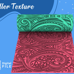 1.png Fichier STL ROLLER TEXTURE MAORI/EULITEC.COM/CC/COPYRIGHTED LICENSE・Modèle imprimable en 3D à télécharger