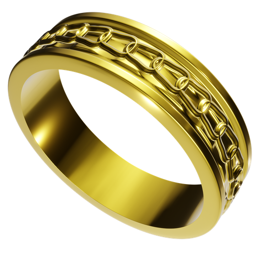 gold ring model 1 - ring 1 3D model
