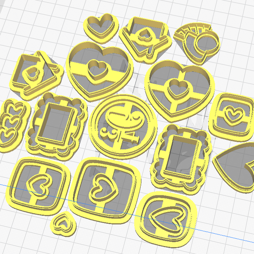 Affordable Polymer Airdry Clay Cutter 16pcs Set 20220313 3D model