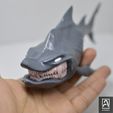 —— ACRINEL Archivo STL Tiburón comic・Diseño imprimible en 3D para descargar, Acrinel