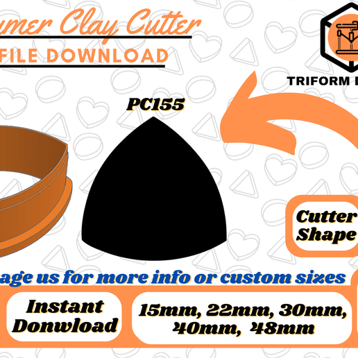 Shield Polymer Clay Cutter | PC155 3D model