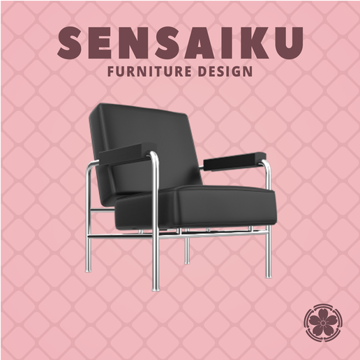 Miniature Replica 1:12 Le Corbusier 01. LC13 Chair for Miniature Dollhouse - Vitra - 3D Print Instant Download - Miniature Furniture Designer Series