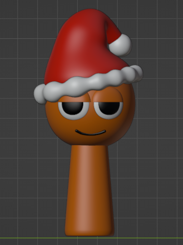 Orange (Oren) Incredibox Sprunki Christmas 3D model