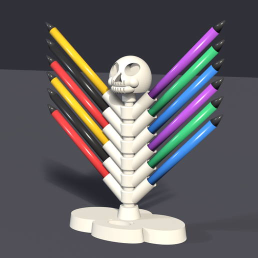 Borrowed Bones - Skeleton Pen Holder | The Pens Are The Ribs (3 sizes)