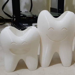chrome_IURx5GOUpp.png STL-Datei Tooth Bath Vase/Pot Adults or Kids・3D-Drucker-Vorlage zum herunterladen