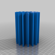 Rubber_Axle_Fins.png Spool Winder Axle Rod and TPU Sleeve With Fins