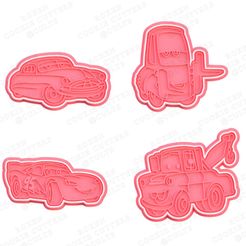 1.jpg Файл 3D Cars cookie cutter set of 4・Модель для печати в 3D скачать, roxengames