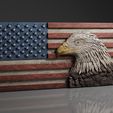 US-Flag-Eagle-color-©.jpg USA Flag - Eagle - CNC Files For Wood, 3D STL Model