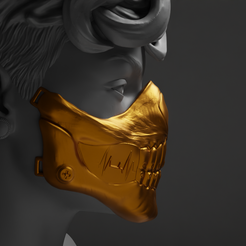 6.png STL-Datei Cyborg Maske STL für 3D 3D-Druck Modell・Design zum Herunterladen und 3D-Drucken