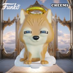 cheems.jpg STL-Datei Funko Pop Cheems RIP in the Sky :(・Design für den 3D-Druck zum Herunterladen