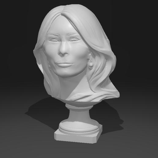 melania.png Melania Trump Woman of Donald Trump Portrait Sculpture 3D print model