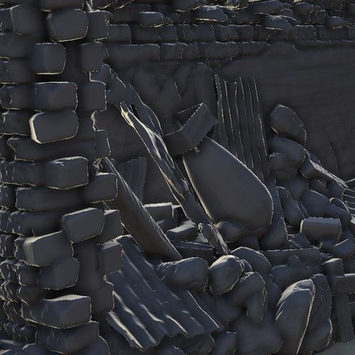 7.jpg Fichier STL Ruin with Panzer III wreckage - Flames of war Bolt Action German WW2 World war 2 Modern Warhammer・Modèle à télécharger et à imprimer en 3D, Hartolia-Miniatures