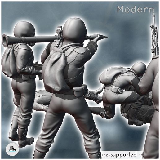 🥶 Squad of modern soldiers in CBRN biochemical risk protective suit ...