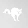 Cat1-2.jpg Cat Silhouette, Set of 9 Cats, Scared Cat, Cat Outline, Stencil