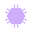 Click.stl Hex Gaming Base Tiles 1.25" Suitable for Battletech (Scalable)