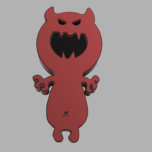 Download free OBJ file Cute Funny Demon / Beau démon drôle • 3D print ...