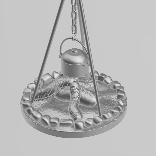 Unbenannt-5.png Campfire setup - Tripod & Cooking Pot