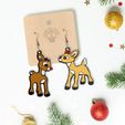rudolph-earrings-mockup.jpg Rudolph el Reno de la Nariz Roja Pendientes de Navidad con Clarice