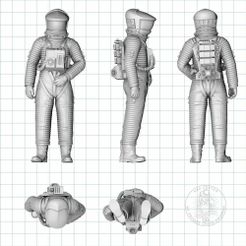 CGTrader0004.jpg Бесплатный STL файл 2001 Space Odyssey Astronaut・Дизайн 3D принтера для загрузки, MaxGrueter
