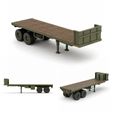 M871A2-Semi-Trailer-8.jpg M871A2 Military Flatbed Semi-Trailer STL – Tactical Cargo Trailer – HO Scale 1/87