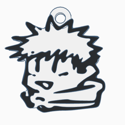 2.png Archivo STL LLAVERO/KEYCHAIN ITADORI YUJI / JUJUTSU・Diseño para descargar y imprimir en 3D
