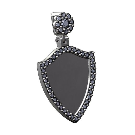 Diamond-Shield-pendant-flower-bail-cluster-10.jpg Diamond shield flower cluster bail pendant 3D print model