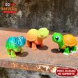 15.jpg Fichier STL MIGNONNE TORTUE FLEXI ARTICULÉE・Modèle pour imprimante 3D à télécharger