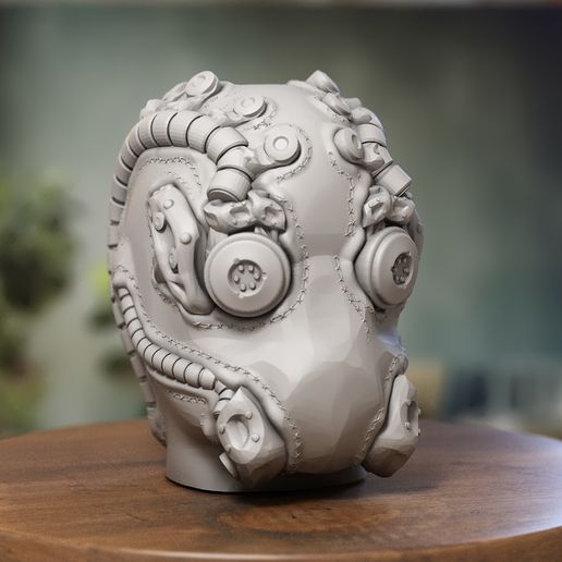 Файл STL Cyborg robot Headphone Holder, Gaming Accessories, Desktop ...