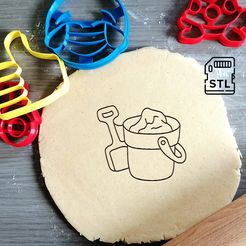Sand bucket with shovel_etsy.jpg Sand Bucket With Shovel Cookie Cutter