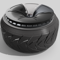 IMG_1962.png STL file 20inch HEX FANs Concave Wheel w Tires・3D print object to download, MCSDesign