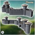 3.jpg Set of modular stone medieval walls with roof towers (23) - Medieval Gothic Feudal Old Archaic Saga 28mm 15mm RPG