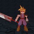 7.jpg Final Fantasy VII - Cloud Low Poly