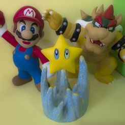 20230722_170711.jpg Archivo STL Super Mario Bowser Star base・Objeto imprimible en 3D para descargar