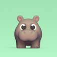 Cod1764-Hippo-Cartoon-1.png 3D file Hippo Cartoon・3D printable model to download