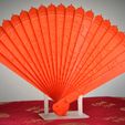 red_fan1.jpg 3D Printed Chinese Oriental Folding Fan (No Assembly Required)