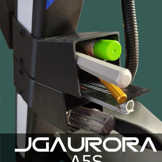 JGAurora A5S Storage and Pi Mount Sleeve 3D model