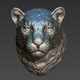 43.jpg Archivo OBJ Pantera cabeza de leopardo・Modelo de impresión 3D para descargar, guninnik81
