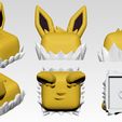jolteon01.jpg Jolteon Pokemon - Keycap 3D mechanical keyboard - Eeveelutions